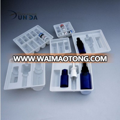 White PVC Blister Packing Plastic Trays For Ampoule Vial